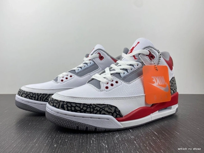 Rep FastDry  3 Fire Red Jordan 3830 DN3707- Retro 1025